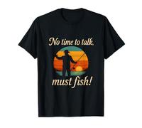 Graphique Humoristique « No Time to Talk Must Fish » T-Shirt