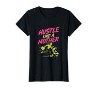 Graphique Hustle Like a Mother Mom Life Grunge T-Shirt