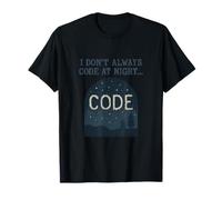 Graphique « I Don't Always Code at Night Sky » T-Shirt