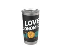 Graphique I Love Economics Finance Gobelet isotherme en acier inoxydable double paroi
