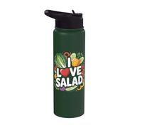 Graphique « I Love Salad Vegetable Lover » Stainless Steel Insulated Water Bottle
