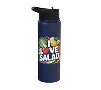 Graphique « I Love Salad Vegetable Lover » Stainless Steel Insulated Water Bottle