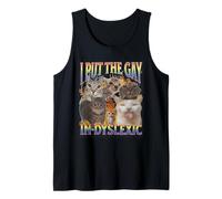 Graphique « I Put The Gay in Dyslexic LGBT Cat Meme Bootleg » Débardeur