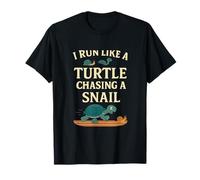 Graphique I Run Like a Turtle Chasing a Snail Marathon T-Shirt