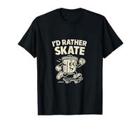 Graphique I'd Rather Skate Than Take Out Trash T-Shirt