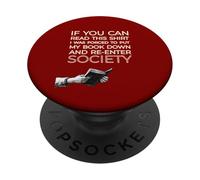 Graphique If You Can Read This I Was Forced Put My Book Down PopSockets PopGrip Adhésif