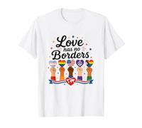 Graphique inspirant Love Has No Borders Equality Inclusion T-Shirt