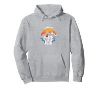 Graphique Islande Land of Fire and Ice Adventure Sweat à Capuche, Unisexe pour Adultes, Gris Chiné, L