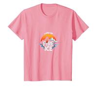 Graphique Islande Land of Fire and Ice Adventure T-Shirt, Enfant, Rose, 2 Ans