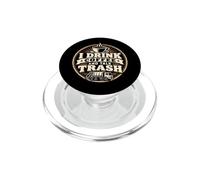Graphique « Je Bois du café et Je Parle d'un travailleur de l'assainissement des déchets » PopSockets PopGrip pour MagSafe