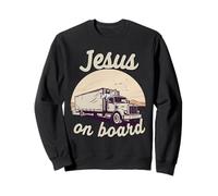 Graphique Jésus à bord, chauffeur de camion, foi chrétienne Sweatshirt