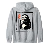 Graphique Kawaii Paresseux Boba Bubble Milk Tea Sweat à Capuche