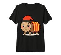 Graphique Kawaii TIO de Nadal Catalan Christmas Log Graphic T-Shirt Haut de Gamme