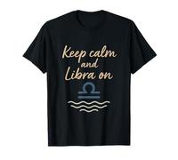 Graphique Keep Calm and Balance on Zodiac Waves T-Shirt