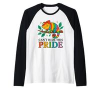 Graphique LGBTQ caméléon Arc-en-Ciel « Can't Hide This Pride » Manche Raglan