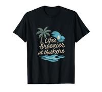 Graphique Life's Breezier at The Shore Beach Vibes T-Shirt