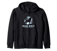 Graphique Mama Wolf Leader of The Pack Full Moon Sweat à Capuche