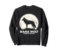 Graphique Mama Wolf Leader of The Pack Full Moon Sweatshirt