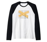 Graphique Marron Not Over Here Manche Raglan