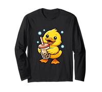 Graphique Mascotte de Canard Bubble Tea Manche Longue