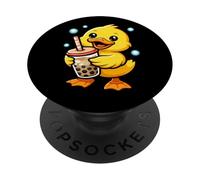 Graphique Mascotte de Canard Bubble Tea PopSockets PopGrip Adhésif