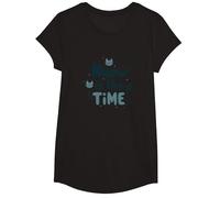 Graphique Meow is The Time Cat Lover T-Shirt, Fille, Noir, XS