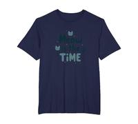 Graphique Meow is The Time Cat Lover T-Shirt, Homme Grandes Tailles, Bleu Marine, 6X Tall