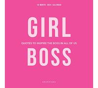 Graphique Mini calendrier mural 2024 Girl Boss | 17,8 x 17,8 cm | Papier épais | Organiseur de maison et de bureau | Grande grille mensuelle | 3 langues et jours fériés marqués | Page d'aperçu de 4