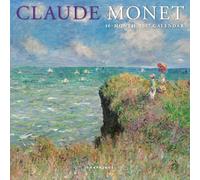 Graphique Mini calendrier mural 2027 Claude Monet | 17,8 x 17,8 cm | Papier épais | Calendrier de maison et organisateur de bureau | Grande grille mensuelle | 3 langues et jours fériés marqués | Page