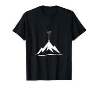 Graphique Minimal Mountain Signal Summit Line T-Shirt