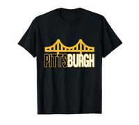 Graphique Minimaliste Audacieux du Pont emblématique de Pittsburgh T-Shirt Graphique avec Valeur