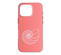 Graphique Minimaliste de Coquillages Nautilus océan Coque pour iPhone 16 Pro