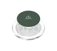 Graphique Minimaliste de Foi à Trois Croix PopSockets PopGrip pour MagSafe