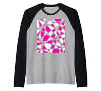 Graphique Minimaliste Rose Abstrait Lignes géométriques Manche Raglan