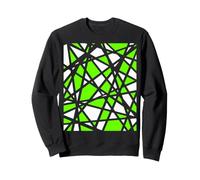 Graphique Minimaliste Vert Abstrait Lignes géométriques Sweatshirt