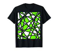 Graphique Minimaliste Vert Abstrait Lignes géométriques T-Shirt