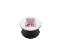 Graphique Moderne Easy Fuchsia Tiger Queen Crown PopSockets PopGrip Adhésif