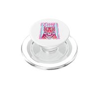 Graphique Moderne Easy Fuchsia Tiger Queen Crown PopSockets PopGrip pour MagSafe