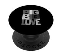 Graphique Monochrome Big Love Gris PopSockets PopGrip Adhésif