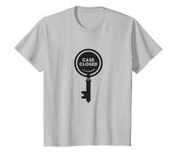 Graphique mystère de détective à clé fermée, T-Shirt, Enfant, Argent, 6 Ans
