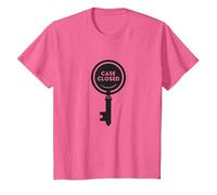 Graphique mystère de détective à clé fermée, T-Shirt, Enfant, Rose chiné, 12 Ans