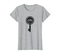 Graphique mystère de détective à clé fermée, T-Shirt, Femme, Gris Chiné, 3XL