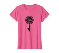 Graphique mystère de détective à clé fermée, T-Shirt, Femme, Rose chiné, L