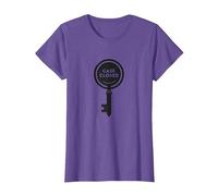 Graphique mystère de détective à clé fermée, T-Shirt, Femme, Violet chiné, 3XL