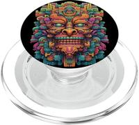Graphique Mystique psychédélique aztèque Inka Maya coloré PopSockets PopGrip pour MagSafe