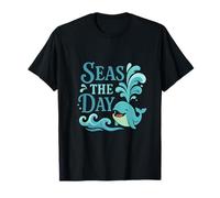 Graphique Nautique Motif Baleine et océan T-Shirt