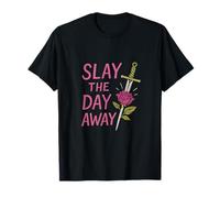 Graphique néon « Slay The Day Away » féministe Girl Power T-Shirt
