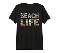 Graphique océan Island Paradise Palmiers T-Shirt Haut de Gamme