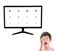 Graphique oculaire LCD de 54,6 cm avec 300 cibles, distance réglable de 1 à 6,5 m pour test d'optométrie, examen des fonctions visuelles