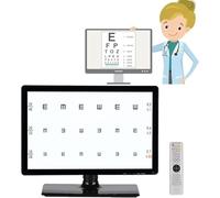 Graphique oculaire numérique, 21,5 pouces LCD graphique d'acuité visuelle avec télécommande, réglable pour 1-6 m, prend en charge 4K, pour examens de la vue